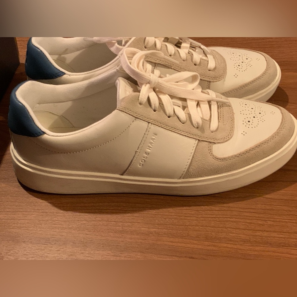 Cole Haan Women's White and Beige Sneakers